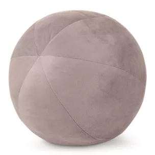 Poduszka dekoracyjna w formie kuli średnica 24 cm welwetowa pudrowa GAJA