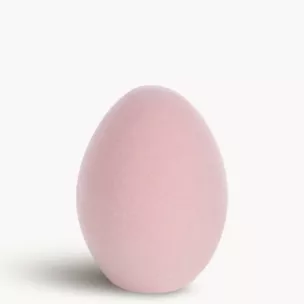 Wielkanocna figurka w kształcie jajka o strukturalnym meszkowym wykończeniu