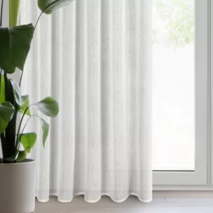 Zasłona biała z siateczki 140x270 cm taśma - ALEKSA