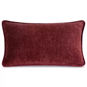 Poszewka na poduszkę 30x50 cm bordowa z szenilowej tkaniny ROSI
