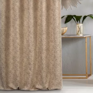 Tkanina zasłonowa, gruba, welwetowa z nakrapianym złotym wzorem z kolekcji Eva Minge