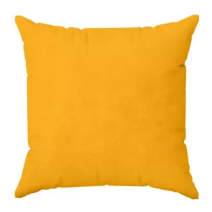 Poszewka szyta DORA - HIT musztardowa z miękkiej tkaniny o welurowej strukturze