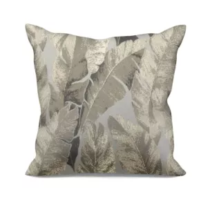 Poszewka szyta srebrno złota z tkaniny w elegancki roślinny wzór z połyskliwą nicią i efektem 3D Italissima Eva Minge