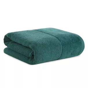 Ręcznik kąpielowy 70x140 cm bawełniany kolor ciemnozielony zdobiony welwetową bordiurą  500 g/m2 FERO