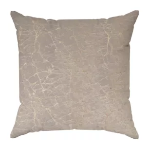 Poszewka szyta kremowo złota z tkaniny w elegancki nieregularny wzór z błyszczącą nicią i efektem 3D Italissima Eva Minge