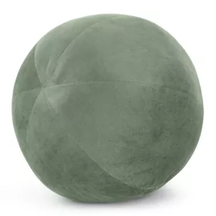 Poduszka dekoracyjna w formie kuli średnica 24 cm welwetowa oliwkowa GAJA