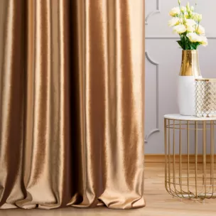 Tkanina zasłonowa, miękka welwetowa z połyskiem z kolekcji Eva Minge