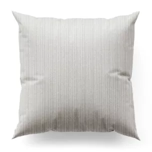 Poszewka szyta beżowa z tkaniny z efektem melanżu wykończona obciążnikiem