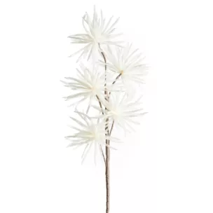 Kwiat sztuczny musztardowy z organzy 80 cm