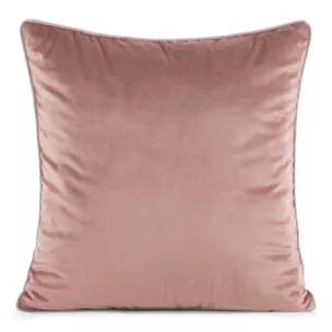 Poszewka na poduszkę 45x45 cm welwetowa, ciemnoróżowa o delikatnym połysku z ozdobną lamówką GAJA 2