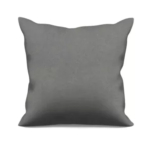 Poszewka szyta ADESSA szara z miękkiej tkaniny o welurowej strukturze