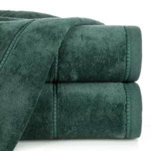 Ręcznik kąpielowy 50x90 cm bawełniany kolor zielony z welwetową ozdobną bordiurą 500 g/m2 MARI