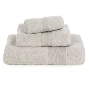 Ręcznik do rąk 30x50 cm bawełniany kolor beżowy z ozdobną błyszczącą bordiurą 500 g/m2 ZOJA