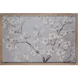 Obraz KWIAT WIŚNI ręcznie malowany oprawiony w drewnianą ramę