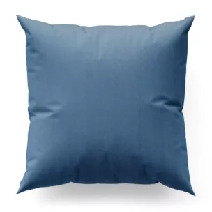 Poszewka szyta ciemnoniebieska z tkaniny strukturalnej z delikatnym połyskiem