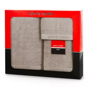 Zestaw ręczników bawełnianych na prezent 3 szt kolor ciemnobeżowy 430 g/m2 EVI Pierre Cardin