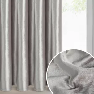 Zasłona beżowa z błyszczącego welwetu 140x270 cm taśma - CAMERON