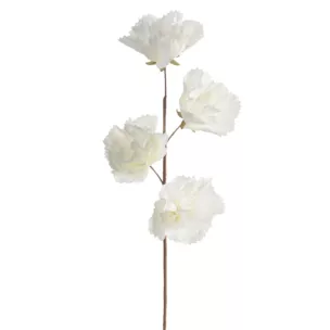 Kwiat sztuczny biały z plastycznej pianki foamiran 70 cm