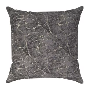 Poszewka szyta grafitowo złota z tkaniny w elegancki nieregularny wzór z błyszczącą nicią i efektem 3D Italissima Eva Minge