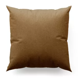 Poszewka szyta brązowa z tkaniny o naturalnym splocie w stylu eko