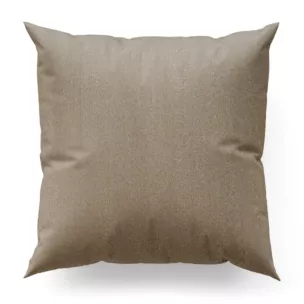 Poszewka szyta beżowo srebrna z gładkiej tkaniny przeplatanej błyszczącą lureksową nicią