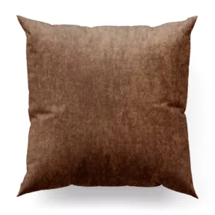 Poszewka szyta miedziana z miękkiej tkaniny szenilowej typu dimout o naturalnym splocie