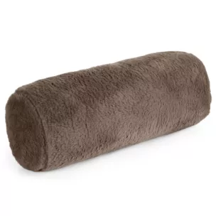 Poduszka wałek 15x45 cm beżowy z miękkiej futrzanej tkaniny  NINA