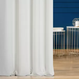 Zasłona szyta na taśmie 5 cm naturalna z miękkiej, matowej tkaniny w stylu eko o naturalnym splocie