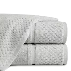 Ręcznik kąpielowy 50x90 cm bawełniany kolor stalowy z efektowną bordiurą 550 g/m2 IBIZA