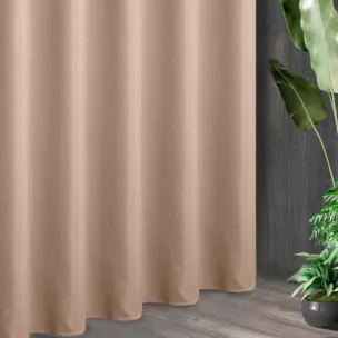 Tkanina zasłonowa z ozdobnym splotem i dodatkiem błyszczącej nici