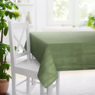 Obrus szyty oliwkowy z miękkiej tkaniny welwetowej