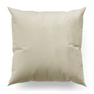 Poszewka szyta jasnobeżowa z miękkiej tkaniny welwetowej