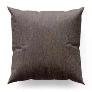 Poszewka szyta ciemnobrązowa z miękkiej tkaniny szenilowej typu dimout o naturalnym splocie