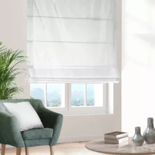 Roleta rzymska naturalna z tkaniny o satynowym połysku zaciemniającej w 100%