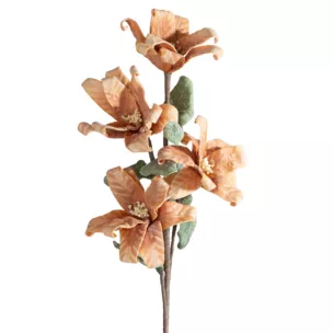 Kwiat sztuczny jasnobrązowy z plastycznej pianki foamiran 70 cm