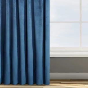 Zasłona welwetowa granatowa 135x300 cm taśma - ROSA - Design 91
