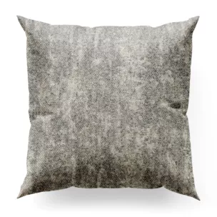 Poszewka szyta popielato złota z tkaniny o grubym, naturalnym splocie z delikatnym połyskiem