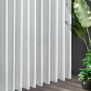 Tkanina firanowa grubsza etamina zdobiona błyszczącym wzorem