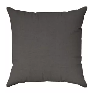 Poszewka szyta grafitowa z tkaniny w stylu eko o naturalnym splocie