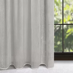 Zasłona beżowa o strukturze siateczki 135x270 cm taśma - REGINA