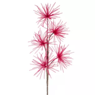 Kwiat sztuczny bordowy z organzy 80 cm