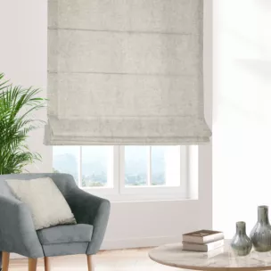 Roleta rzymska BRIANNA jasnobeżowa miękka szenilowa o wyraźnym splocie i lekkim połysku