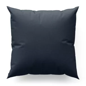 Poszewka szyta granatowa z miękkiej tkaniny o naturalnym splocie w stylu ekologicznym
