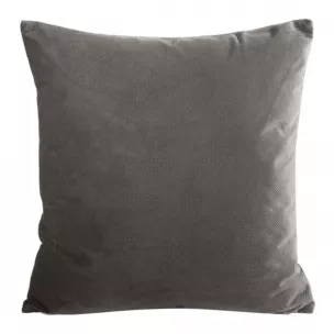 Poszewka na poduszkę 45x45 cm welwetowa kolor popielaty z drobnym strukturalnym wzorem MILO