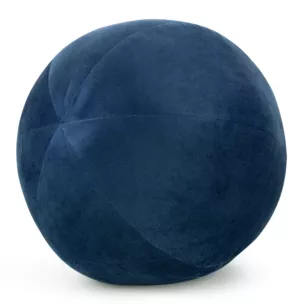 Poduszka dekoracyjna w formie kuli średnica 24 cm welwetowa granatowa GAJA