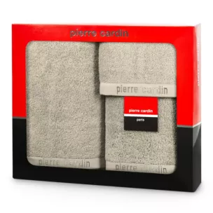 Zestaw ręczników bawełnianych na prezent 3 szt kolor jasnobeżowy 430 g/m2 EVI Pierre Cardin