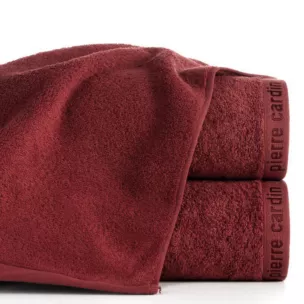 Ręcznik kąpielowy 50x90 cm bawełniany kolor ceglasty z żakardową bordiurą 430 g/m2 EVI Pierre Cardin