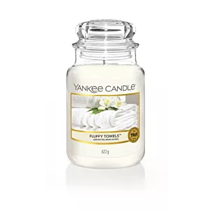YANKEE CANDLE - Duża świeca zapachowa w słoiku - Fluffy Towels
