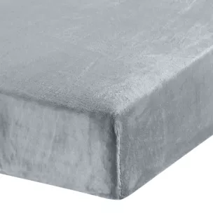 Prześcieradło polarowe z gumką 220x200 cm kolor srebrny 250 g/m2 FLANO