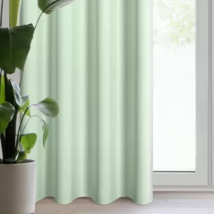 Zasłona jasnozielona z matowej gładkiej tkaniny 140x250 cm przelotka - RITA